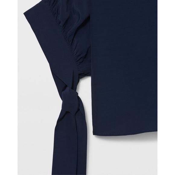 NWT Club Monaco Tie Sleeve Top - Picture 4 of 8